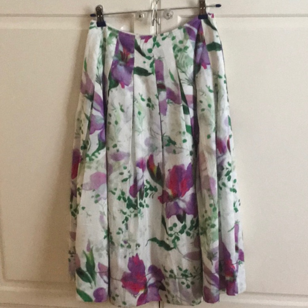 Anthropologie pleated silk dupioni skirt, 6